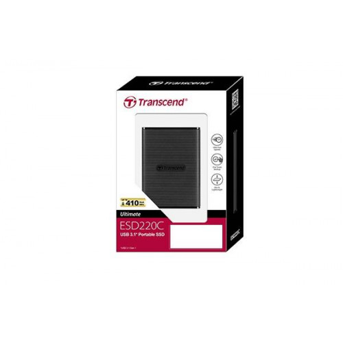 Твердотельный диск 480GB Transcend ESD220C, 3D NAND, USB 3.1,  [R/W - 410/400 MB/s]